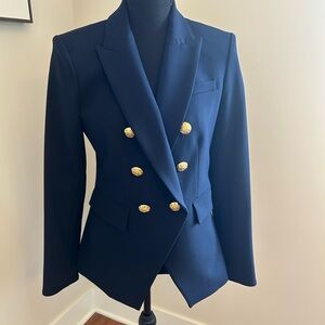 Veronica Beard Navy Blue Double Breasted Jacket/Blazer